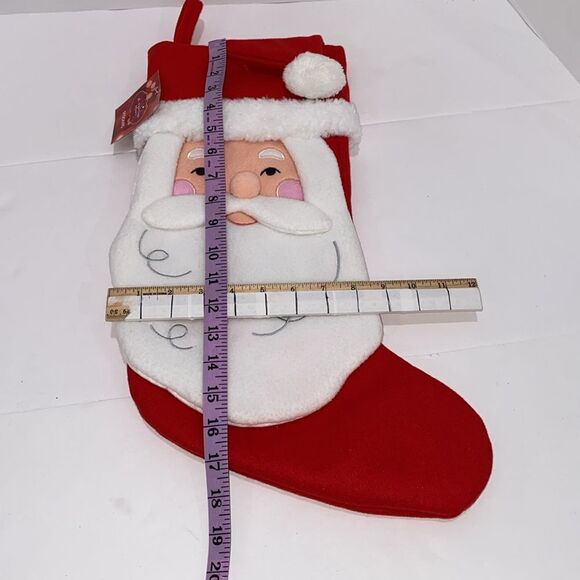 St. Nicholas Square Kohl's Large Santa Eyes Open Christmas Stocking NWT - Picture 6 of 7
